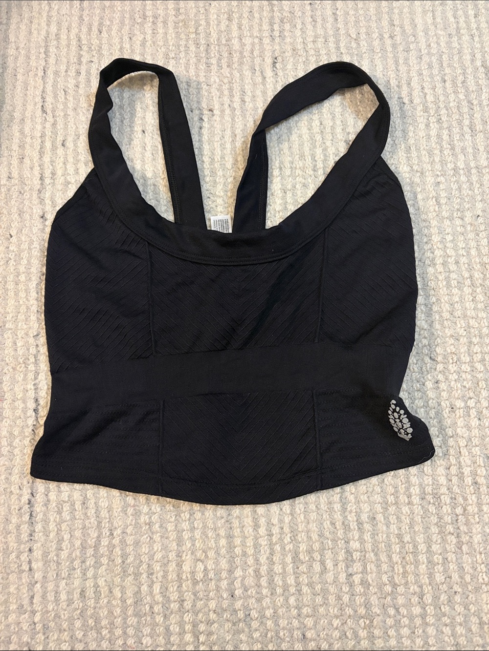 FP Movement Black Cropped Tank Bra
